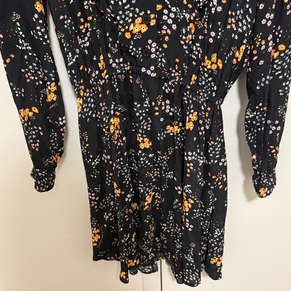 Zadig & Voltaire Taos Spark Floral Print Long Sleeve Mini Dress. Size XS. - Picture 4 of 9